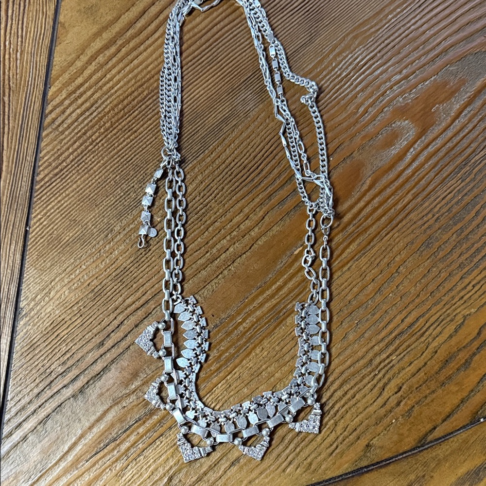 Stella & Dot Silver Statement Necklace